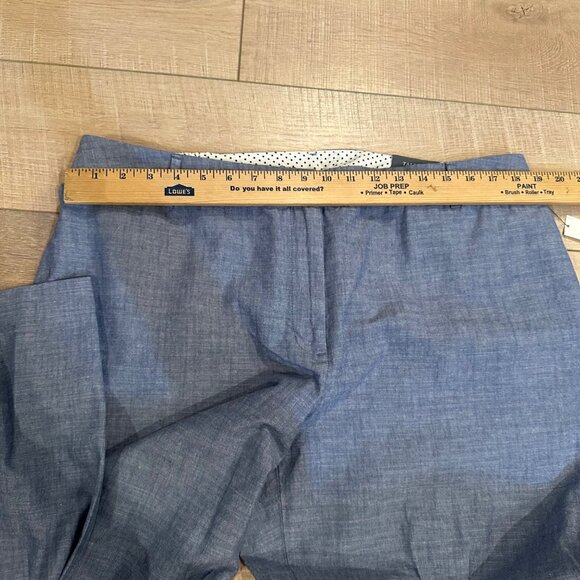 TALBOTS WOMENS 16W BLUE KHAKI CROPPED PANTS NEW - Picture 6 of 12